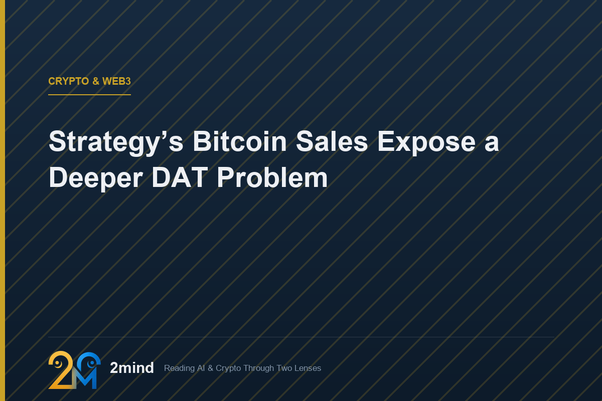 Strategy’s Bitcoin Sales Expose a Deeper DAT Problem